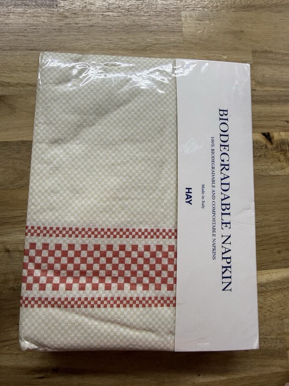 Hay Biodegradable Napkins 12" X 15 3/4" 100% Viscose Cellulose Fibres Lot Of 3